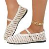 Fashion Summer Designer Cosy Mesh Heels 2025 Women Flat Shoes Fashion Round Toe Buckle Strap Casual Outdoor Dress Sandals