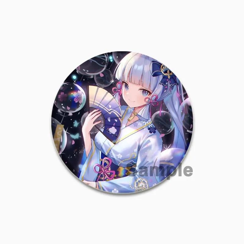 32/44/58mm Kamisato Ayaka Cartoon Badge Cute Tinplate Brooches Handmade Creative Enamel Pins for Clothes Backpack Gift Jewelry Accessories