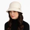 French Style Flower Topper Hat Pearl Woolen Bucket Hat Fashion Fisherman Hat  Lady