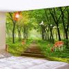 Forest Animals Garden Trees Scenery Tapestry Wall Background Decoration Hanging Cloth Room Living Room Home Decoration