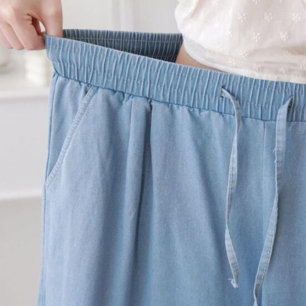From Heart Female Blue Banding Flare Skirt Pants