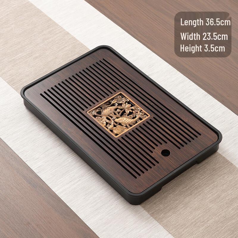 Bamboo Dual-Use Draining Tea Tray