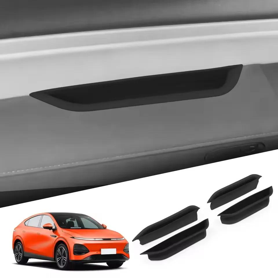 For Xpeng G6 2023 2024 Silicone Front Rear Door Handle Storage Box Side Door Holder Tray Organizer 4pcs Car Accessories