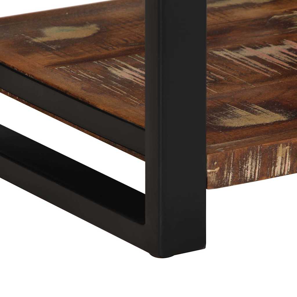 Side Table Multicolored 40 X 40 X 50 Cm Solid Reclaimed Wood