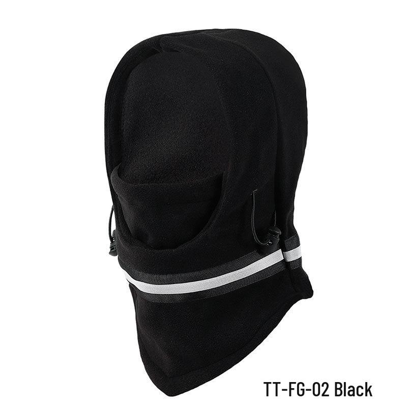 Velvet Lined Reflective Ski Mask and Neck Guard for Autumn/Winter Riding