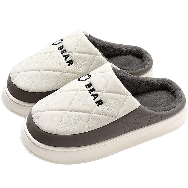 Baumwollpantoffeln Winterbaumwollpantoffeln Indoor-Plüsch-Baumwollschuhe Haushalt Verdickte warme Indoor-Hausschuhe