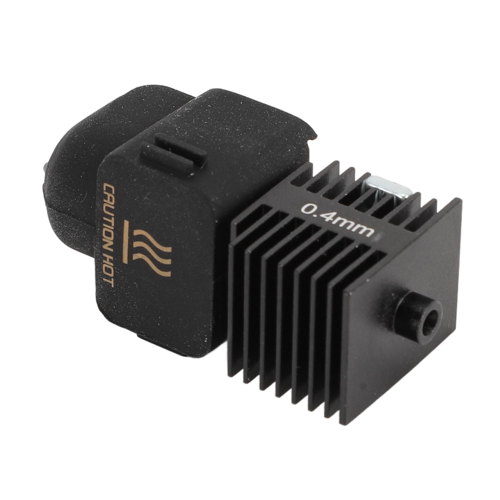 

3D Printer Hot End Kit with Silicone Cover Chrome Plated Brass Heating Block 3D Printer Extruder 0.4mm