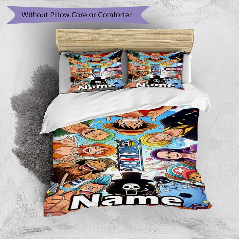 3pcs Duvet Cover Set (1*Duvet Cover + 2*Pillowcase, Without Core), Custom Name One Piece Pattern Bedding Set, Home Bedroom Decor Gift