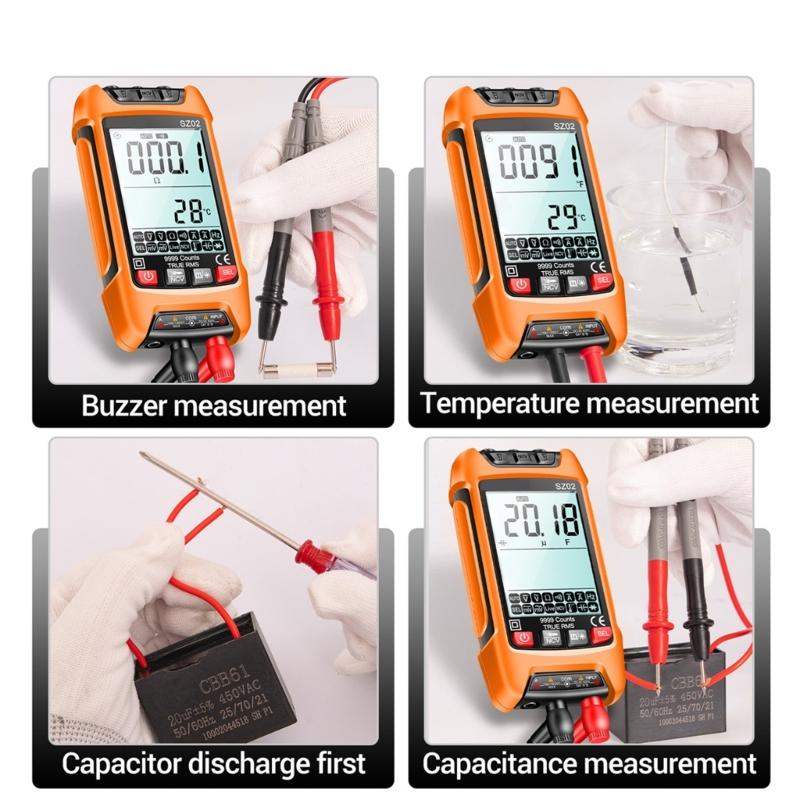 Digital Multimeter Voltage Current Resistance Tester with Flashlight NCV for Measuirng AC/for DC Voltage Current Frequen