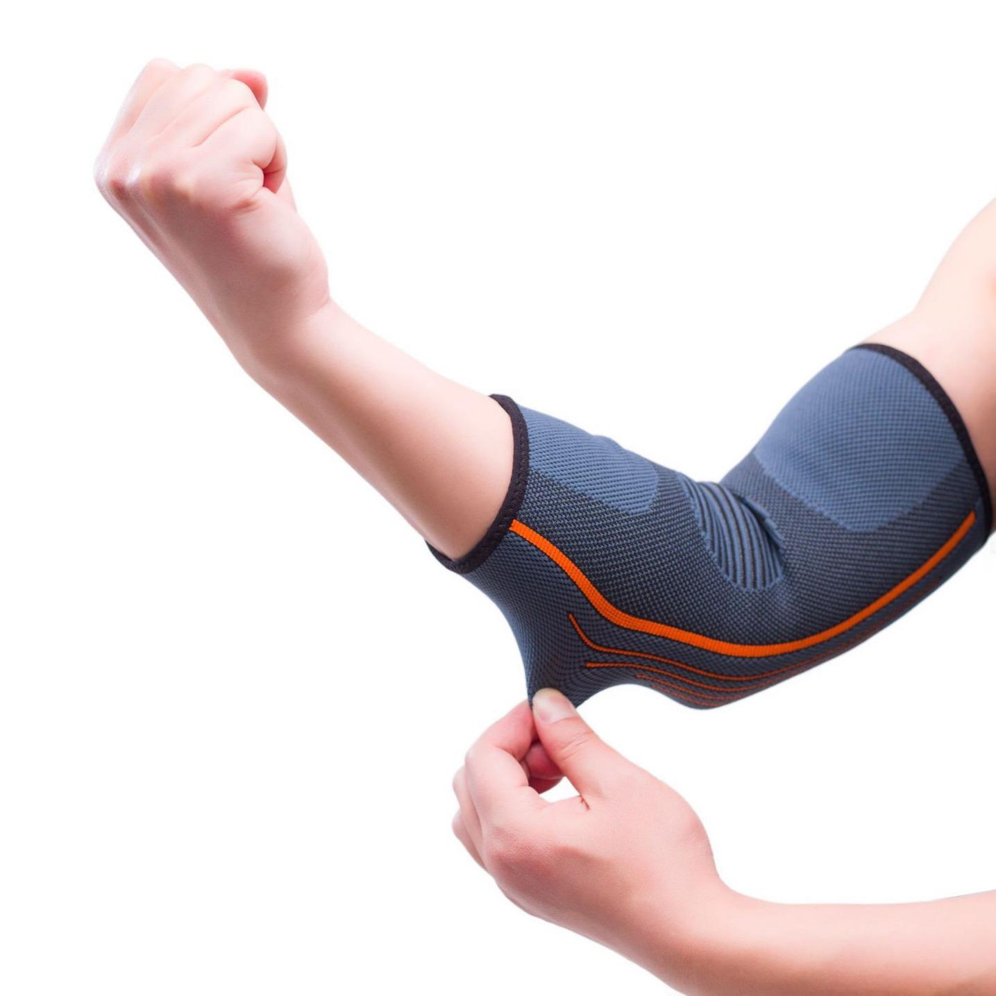 Sports Elbow Pads Knitted Pressurized Warm Breathable Basketball Fixed Elbow Joint Support One size