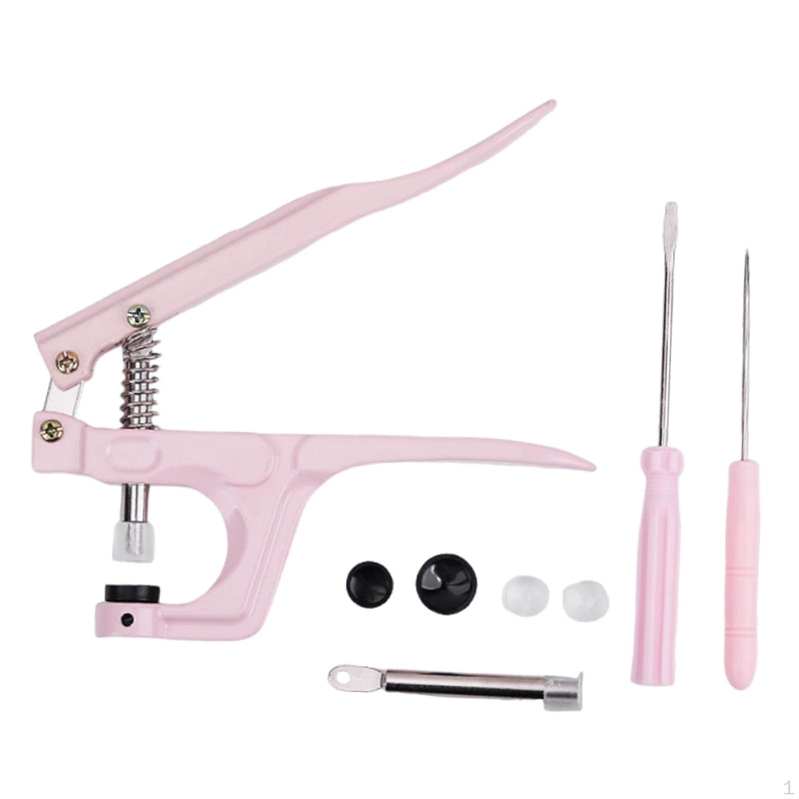 

Snap Fastener Kit Button Press Punch Tool for T5 T8 Women Shirts Skirts Shoes Jeans Project Pink