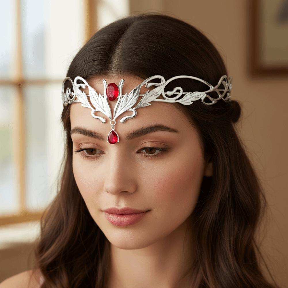 Elegant King Round Elves Crown Baroque Zinc Zinc Alloy Rhinestone Headdress  Photography Props