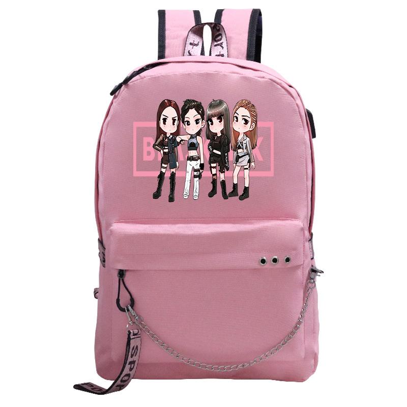 Blackpink Girl Group Backpack Junior High School High School Female Students Casual Large Capacity Schoolbag