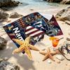 Custom Name Personalized Atletico Madrid Print Beach Towel, for Trip Camping Beach Party Home Decor, Birthday Gift for Family & Friends