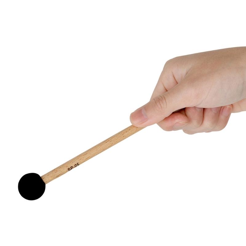 7 Pcs Wood Handle Drumsticks Singing Bowl Mallet Stick with Soft Felt Head Percussion Stick for Relaxation Yoga Healing