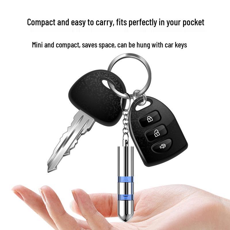 Bullet-shaped Zinc Alloy Anti-static Keychain 