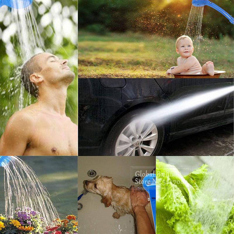 12V Portable Car Washer Camping Shower High Pressure Car Shower Washer Set Electric Pump Sprayer For Outdoor Camping Travel Pet