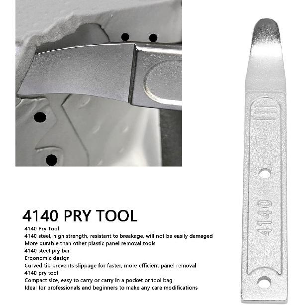 

Pry Bar Tool Made of 4140 Steel, Prevent Breakage, Compact Size, Automotive Trim Removal