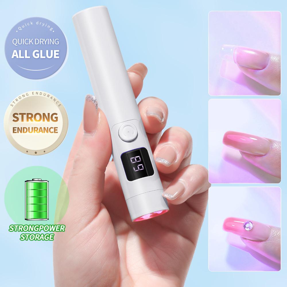Portable Mini Nail Lamp Salon Quick Dry USB Nail Dryer Machine Home Phototherapy Tools Professional UV LED Flashlight Pen