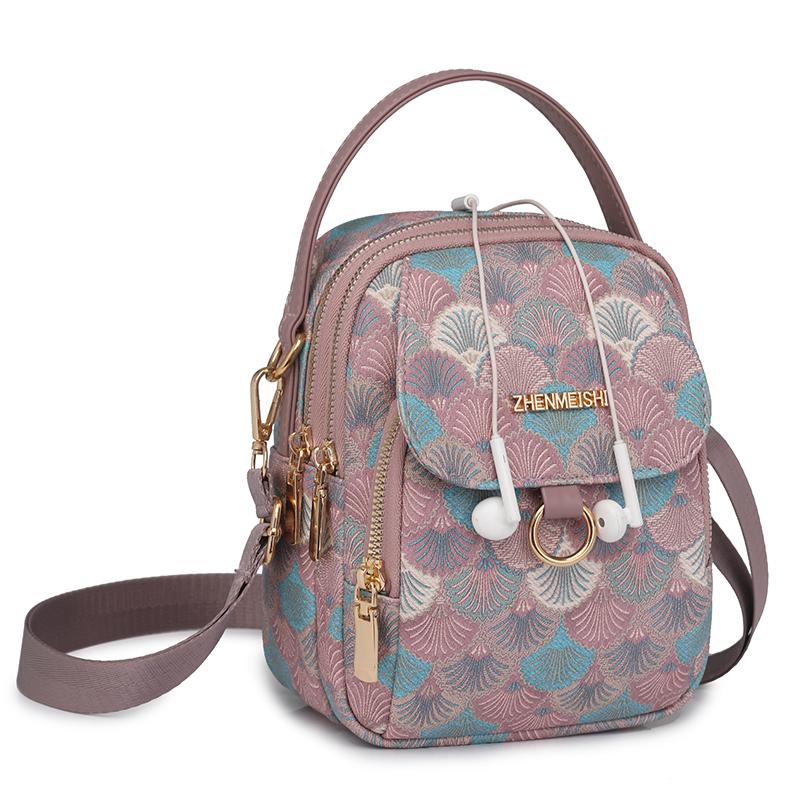 Dámská taška přes rameno s potiskem Dámská vícevrstvá taška Taška na mobilní telefon Small Square Bag Small Hadnbag