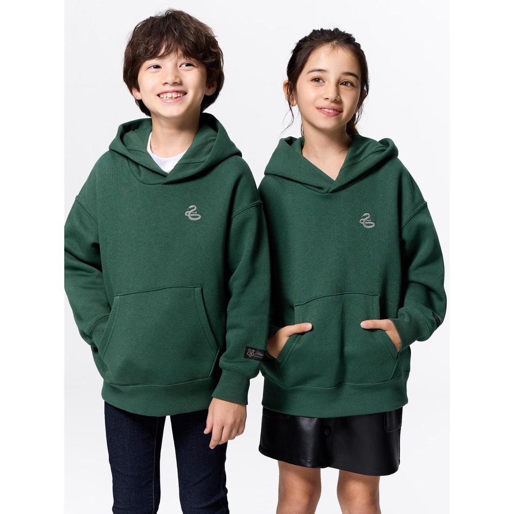 

Gu By Uniqlo Kids Унисекс Тяжелая Толстовка С Капюшоном Гарри Поттер 59 DARK GREEN/100cm