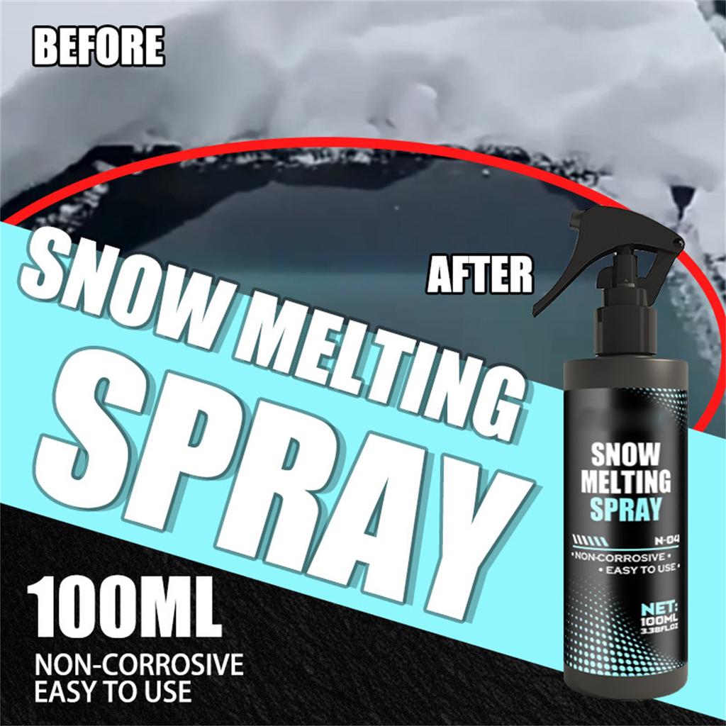 Car Windshield Deicer - 100ml Fast Acting Ice Melt Spray For Quick Defrosting, Long Lasting With For Car, RVs, Trucks, Rearview 100ML