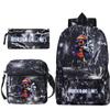 Murder Anime Peripheral Printed Children's School Bag Set Cross-border Leisure Student Backpack Three-piece Set