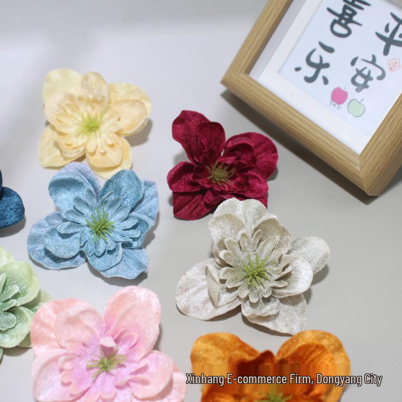 Golden Thread Flying Swallow Fabric Flowers for DIY Home, Cake Décor & Hair Accessories