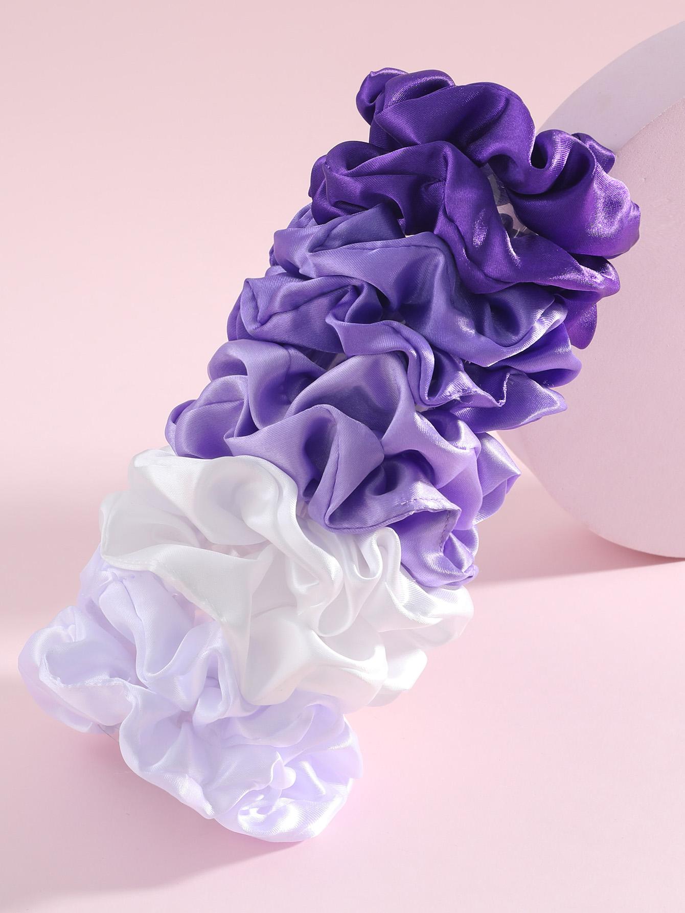 

10 шт. Модні атласні скранчі для жінок, дівчат, еластичні гумки для волосся, для хвостика, шнурки для волосся, кольорові головні убори, аксесуари для волосся