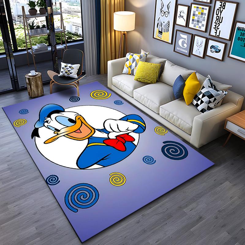Cute Donald Duck Pattern Printed Carpets Bedroom Play Mats Rug Bedroom Decor Carpet Livingroom Rug Crawl Mat Gift Rug Potdemiel