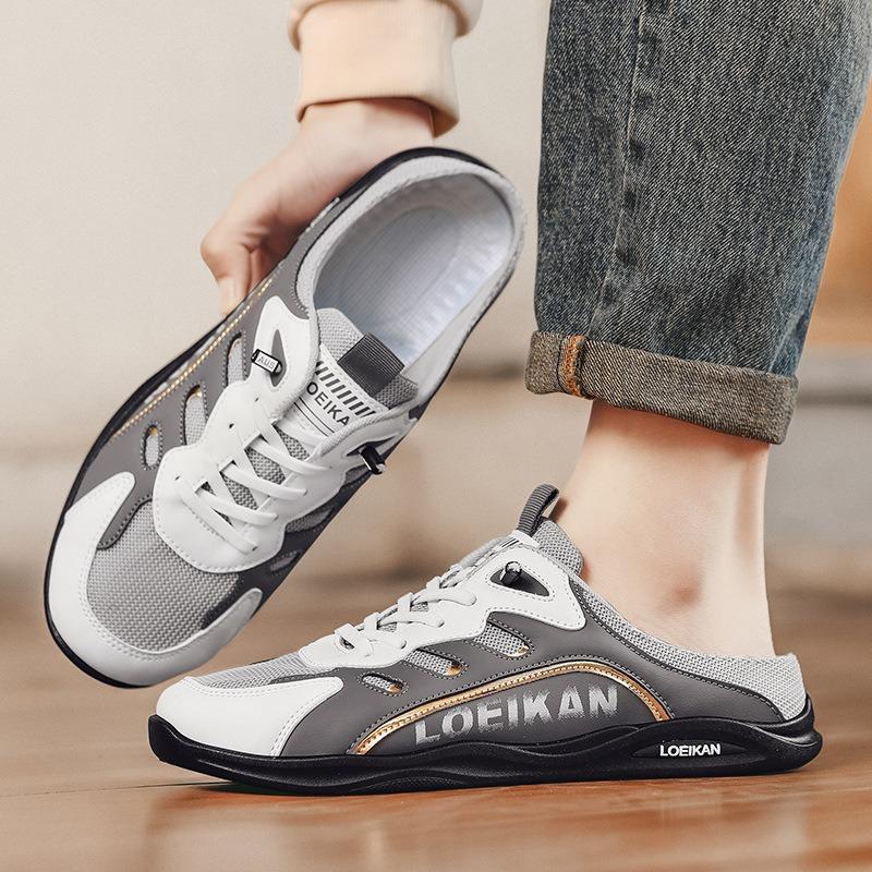 Fashion Men Half Slippers Zapatos De Hombre Summer Trend Men Soft-soled Casual Shoes Lightweight Support Man Sneakers Plus 39-48