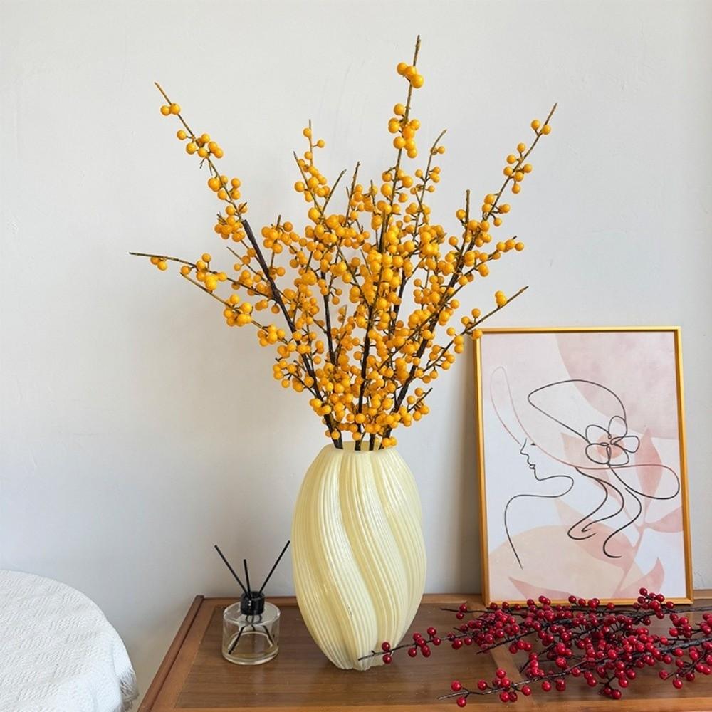 1PCS Holly Little Fruit Artificial Plants Red Berries Berry Bouquet Fake Flowers  New Year