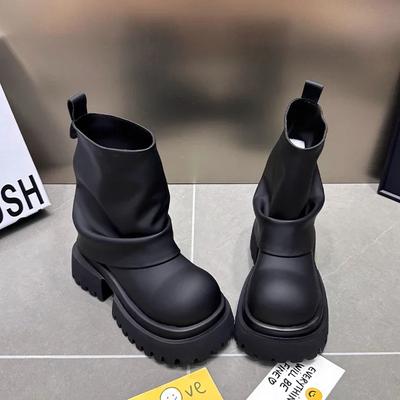 Ankle Boots for Women Platform High Heels Shoes Chunky Leather Fashion Snow Boots New Brand Autumn Punk Pumps Goth Botas Mujer