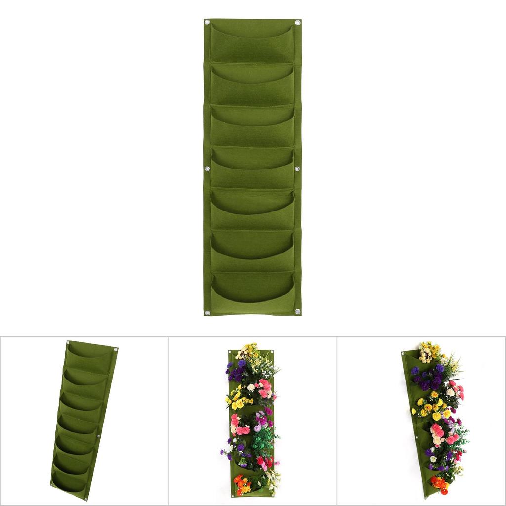 Planting Bag Garden Balcony Wall Vertical Flower Plants  Ing Planter (18  S)