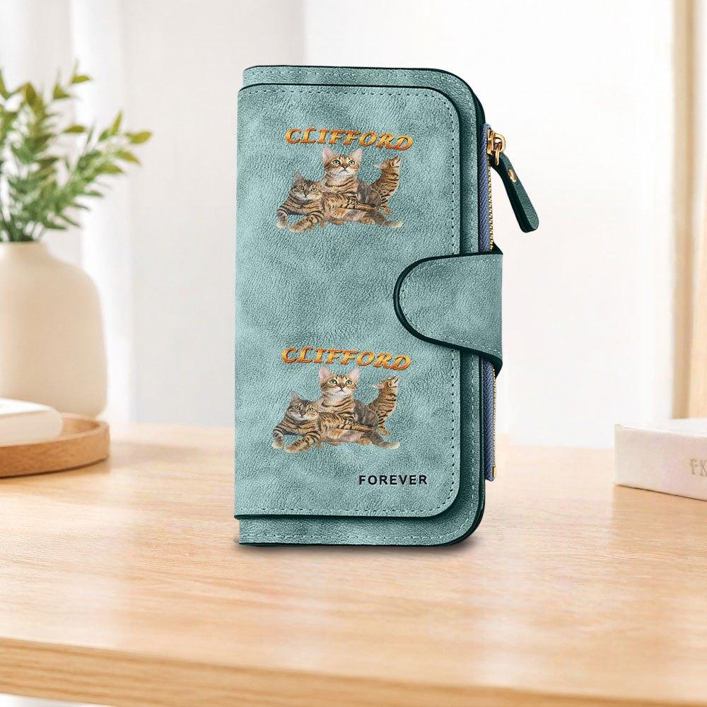 Clifford Cat Long Zipper Wallet Large Capacity Card Holder Unisex Clutch Bag Fashionable Zipper Coin Purse Perfect For Daily Commute Travel Shopping