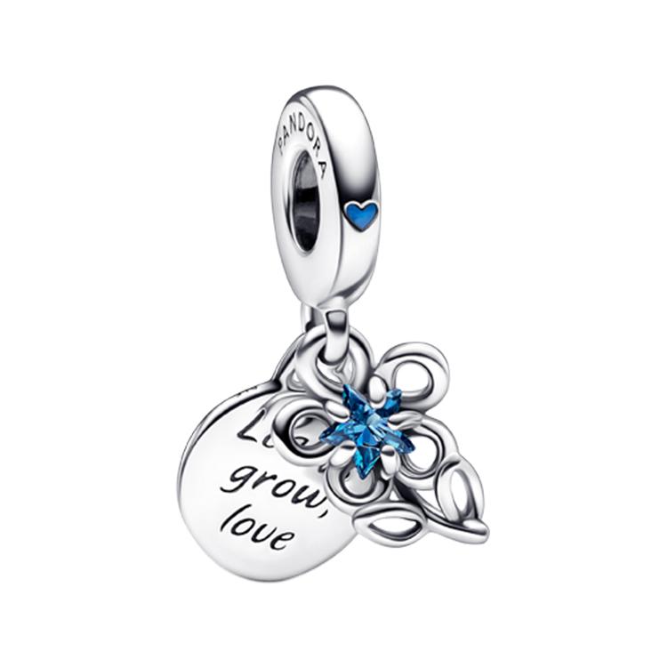 Pandora Blooming Flower Design Pendant Women pendant Silver 792293C01 Box