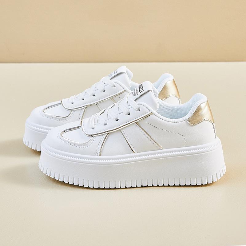 

Spring little white shoes new female students platform heightening casual shoes board shoes 40 золотой