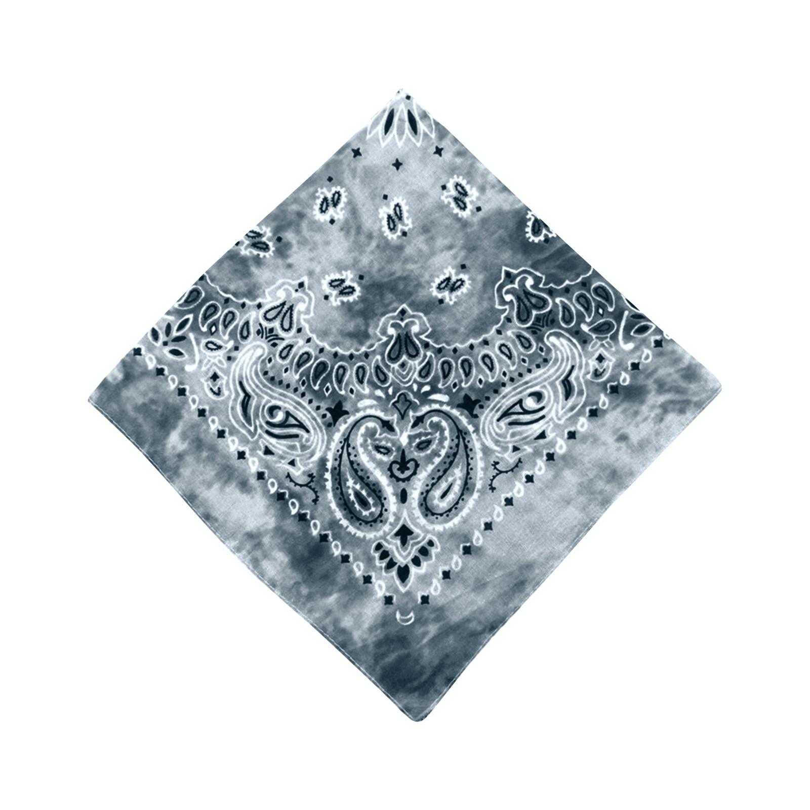

Новый хлопковый головной платок с узором «Пейсли Свиток», квадратная бандана, окрашенная в технике тай-дайд One Size
