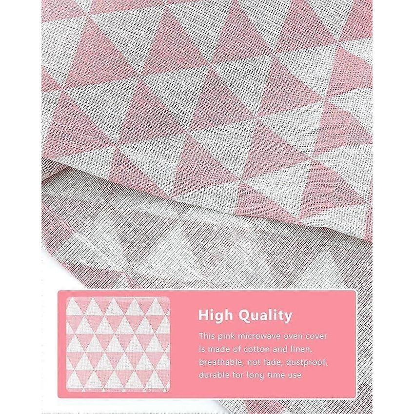 30x90ccm Microwave Oven Cover Dustproof Cotton Machine Protector Decorative Kitchen Appliance Cover with Side Storage Pockets