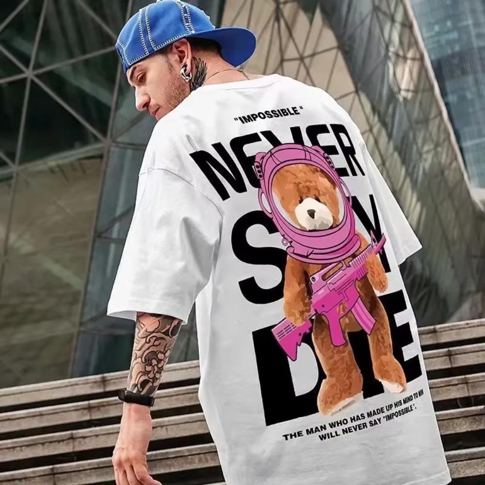 Lato Nowy Casualowy Luźny T-shirt z Krótkim Rękawem Męska Moda Luźny Nadruk Duży 8XL Hip Hop Odzież dla Pary Pół Rękawa Bawełniany Top