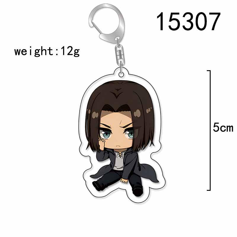 Attack on Titan Double-Sided Keychain - Levi, Mikasa & Eren Acrylic Pendant