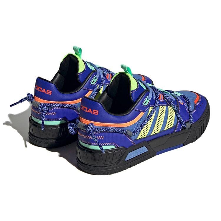 Adidas Neo D-Pad Trendy Casual Non-Slip Wear-Resistant Low-Top Skate Shoes Unisex Sneakers Blue Green Yellow HQ7057