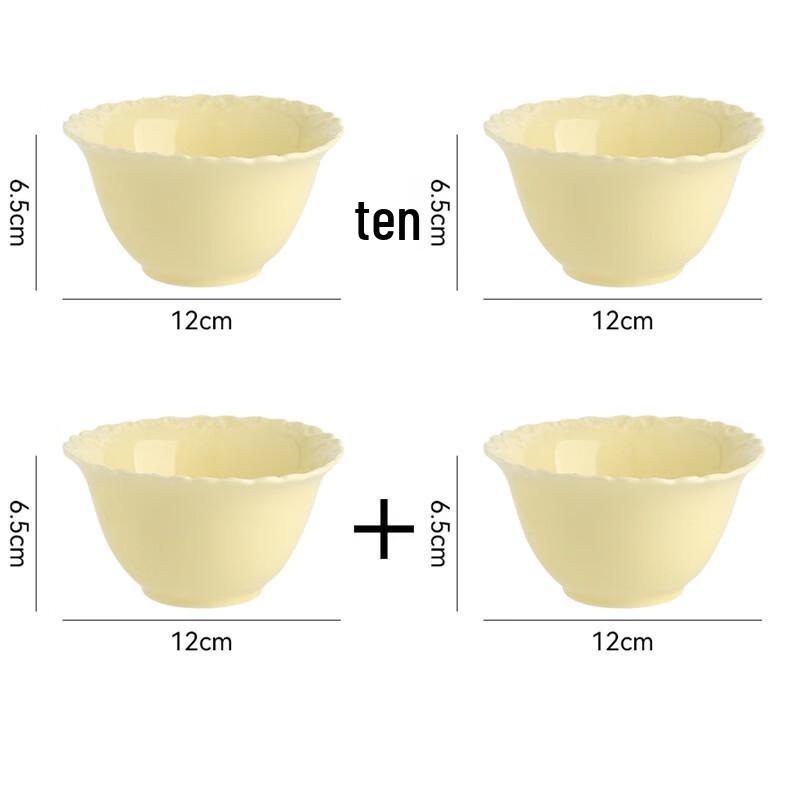 Abay Vintage Cream Ceramic Scalloped Serving Dishes