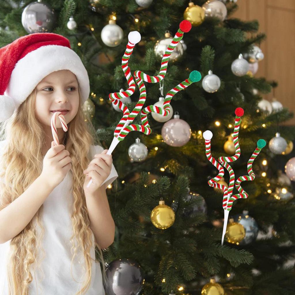Christmas Candy Picks Vase Filler Twist Branches Centerpieces Christmas Ornament Picks For Indoor Outdoor Home Table Fireplace