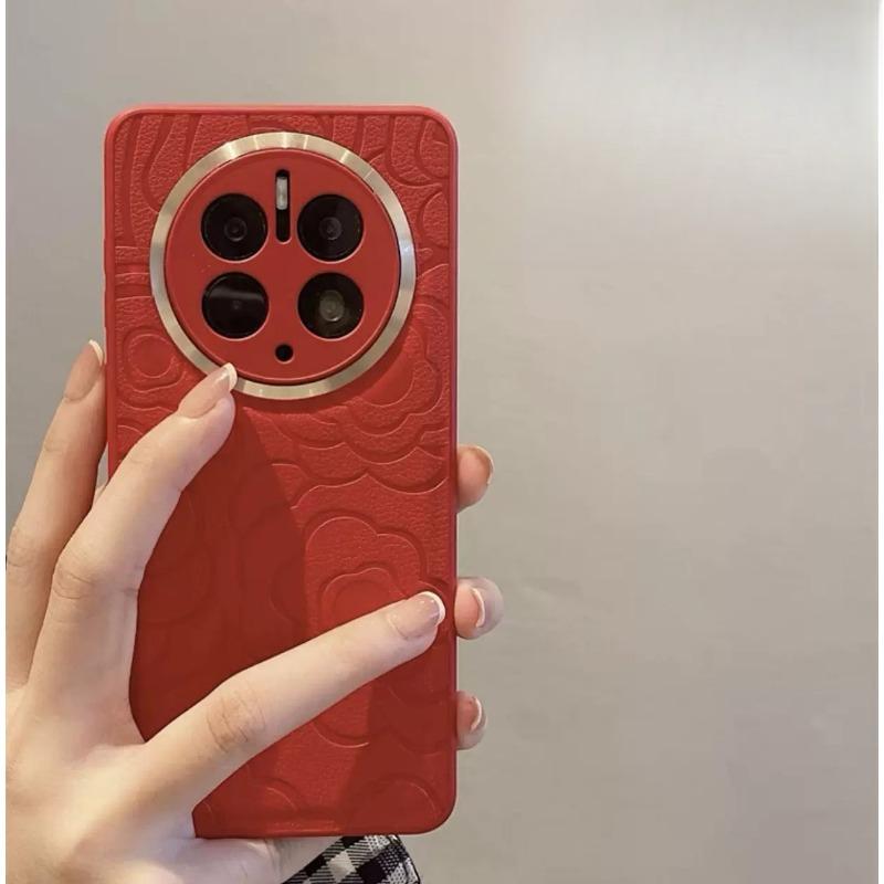 Anwendbar auf Huawei Mate70pro Kamelienleder Handyhülle, Metallspiegel, HONOR 200 Vollschutzhülle, Magic7