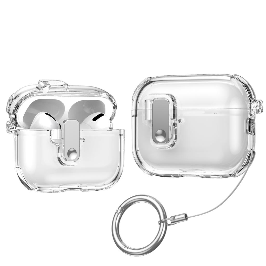 for AirPods Pro 3 Case Cover with Cleaning Kit Secure Lock Clear Case Soft TPU Protective Cover For AirPods Pro 3 with Keychain