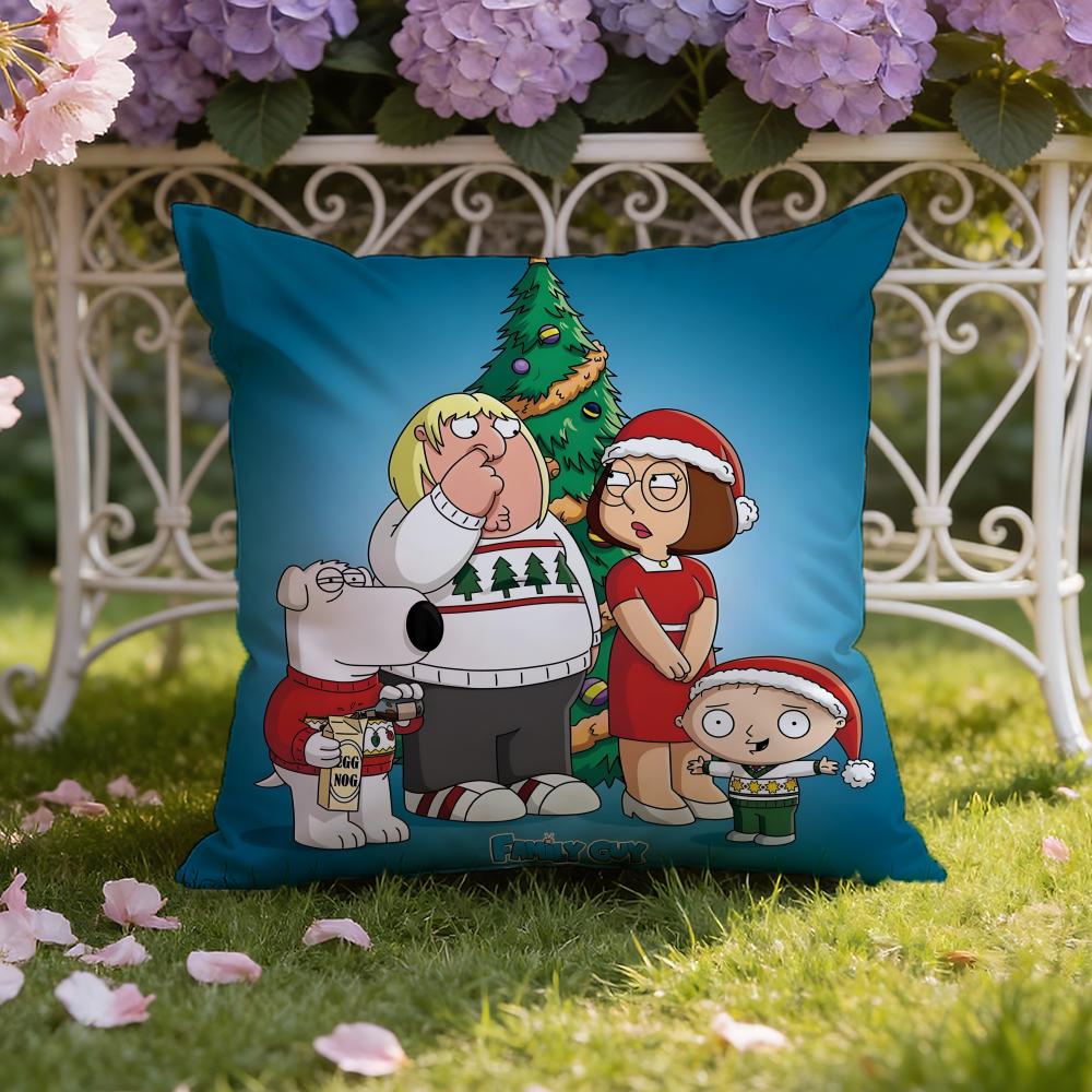 Hot Anime F-Family GuyS Cushion Cover Home & Car Dual-Scene Pillow Cover: Reversible for Premium Comfort