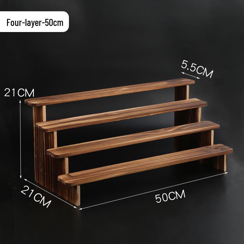 Solid Wood Display Rack for Action Figures, Collectibles, and Succulents