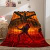 Halloween horror thriller theme Stranger Things blanket, home warming, four season bed decoration, sofa cover, flannel throwing blanket K11