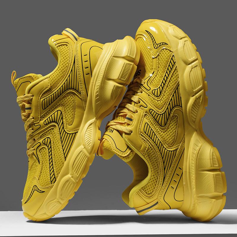 Sneakers 2024 New Three-color Casual Versatile Fashion Sports Casual Shoes Men's Shoes Breathable Mesh Shoes Dad Shoes